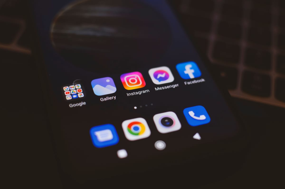 A smartphone displaying social media apps